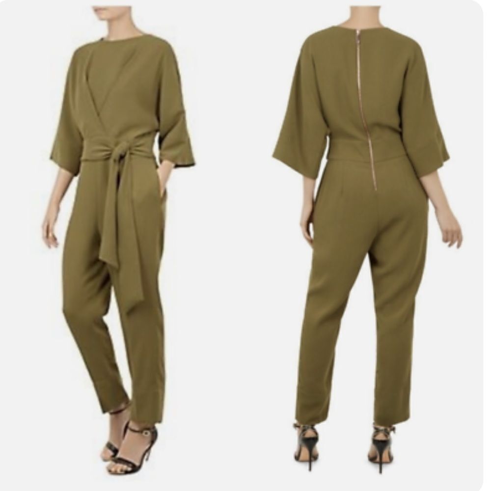 NWT Ted Baker Hemla Kimono-Sleeve Jumpsuit Ted 4/US 10